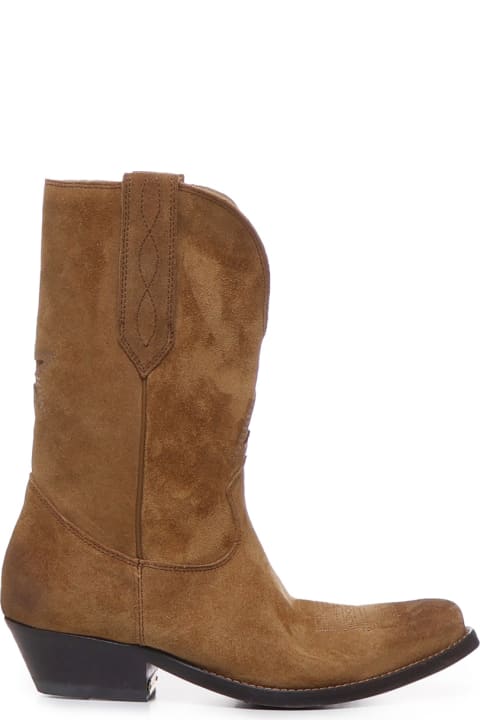 Golden Goose Boots for Women Golden Goose Wish Star Texan Ankle Boots