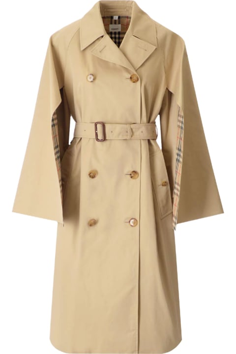 Coats & Jackets for Women Burberry Trench Coat With Cape Sleeves