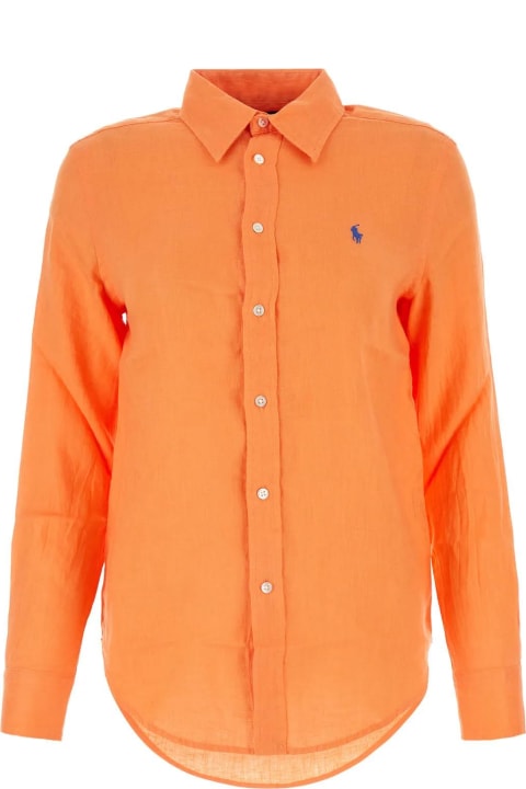 Ralph Lauren Topwear for Women Ralph Lauren Orange Linen Shirt