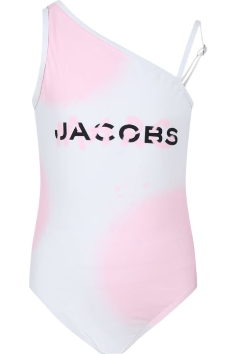 Marc Jacobs Swimwear for Girls Marc Jacobs White Swimsuit For Girl With Logo