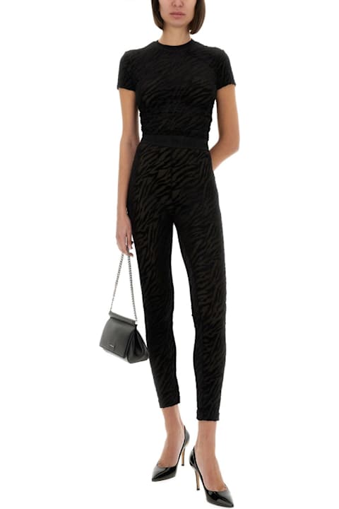 Versace Jeans Couture لـ Women Versace Jeans Couture Zebra Devoré Leggings