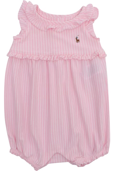 Topwear for Baby Girls Polo Ralph Lauren Pink Romper