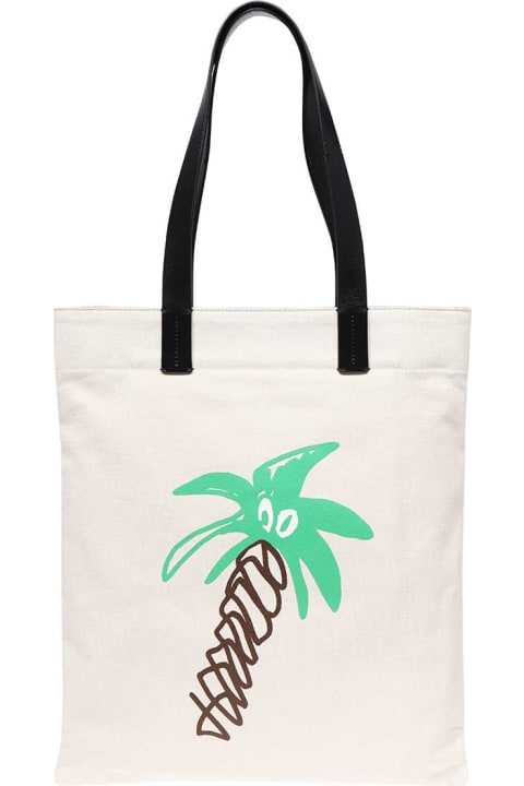 Homeware Palm Angels Cotton Canvas Shopping Bag