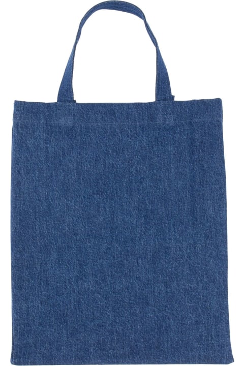 Bags for Men A.P.C. Denim Tote Bag With Print