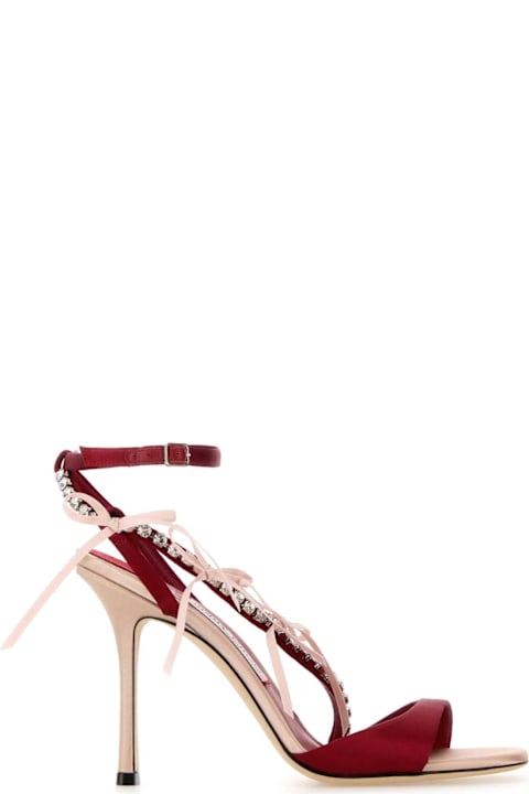 Homeware Jimmy Choo Red Satin Lula 100 Sandals