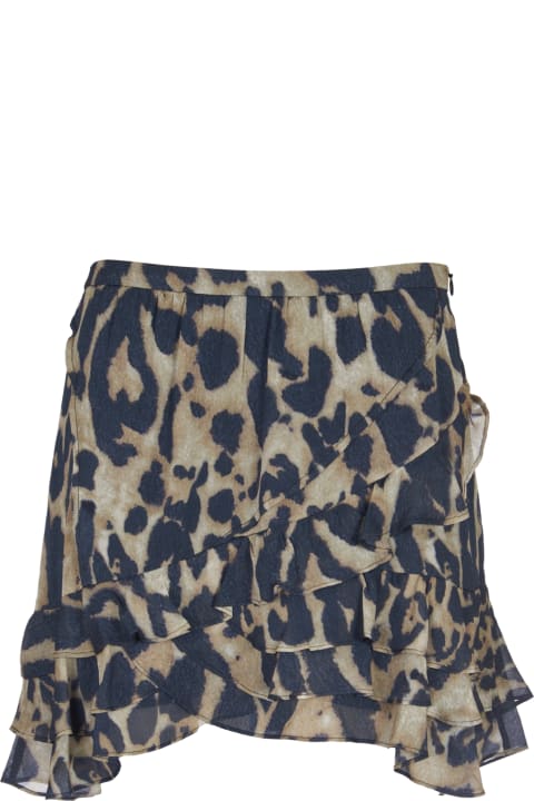 IRO for Women IRO Ruffle Leopard Print Skirt