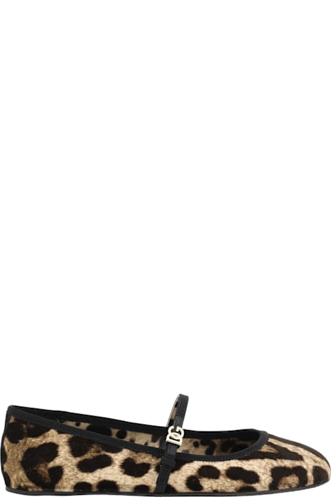Flat Shoes for Women Dolce & Gabbana Leopard-print Ballerinas
