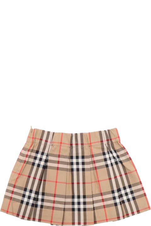 Sale for Girls Burberry Check Pattern Skirt