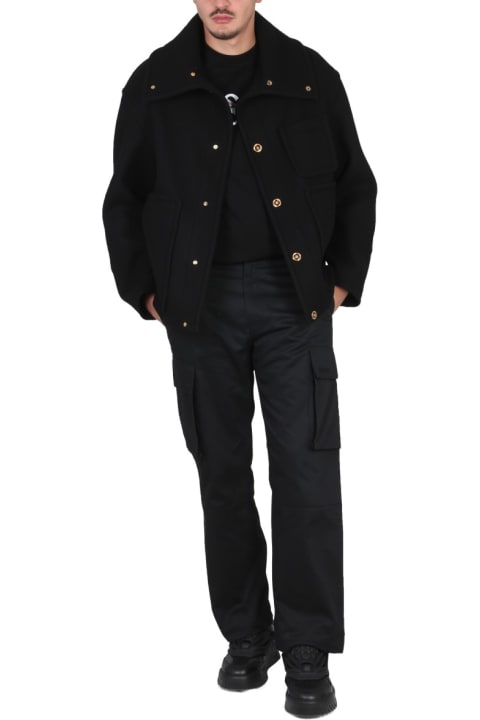 Versace Coats & Jackets for Men Versace Medusa Wool Blouse Jacket