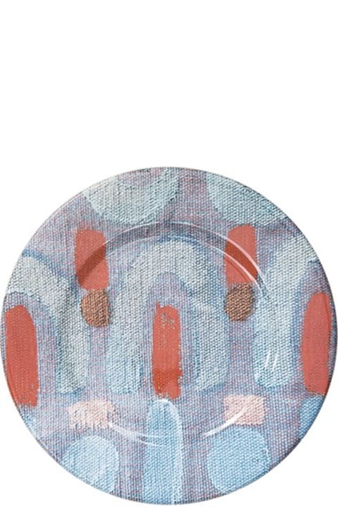 インテリア Le Botteghe su Gologone Plates Round Ceramic Colores 28 Cm