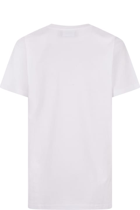 ウィメンズ Alessandro Enriquezのトップス Alessandro Enriquez White T-shirt With Ammonite Print