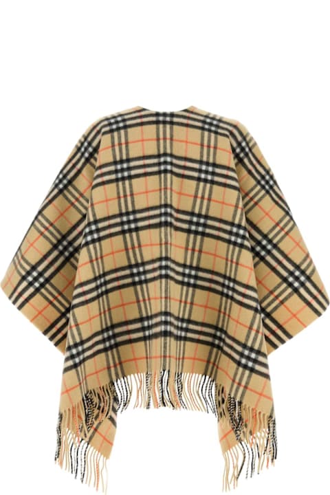 Burberry for Women Burberry Embroidered Wool Blend Cape