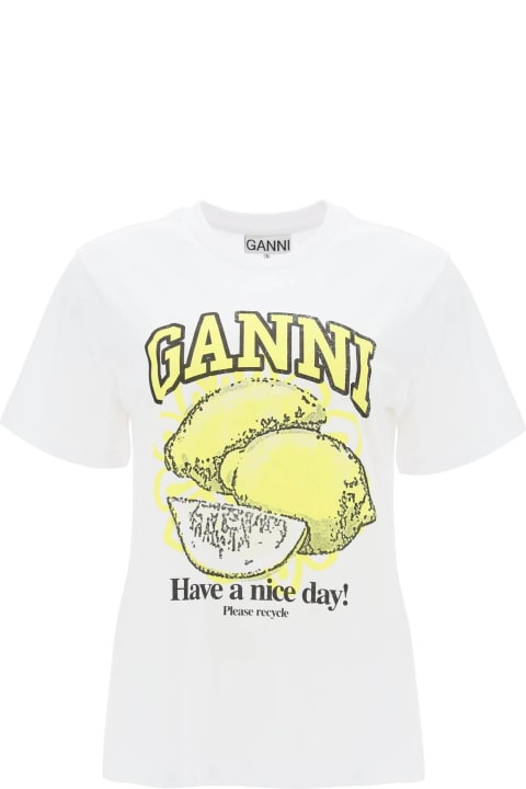 Ganni Topwear for Women Ganni T-shirt With Graphic Print