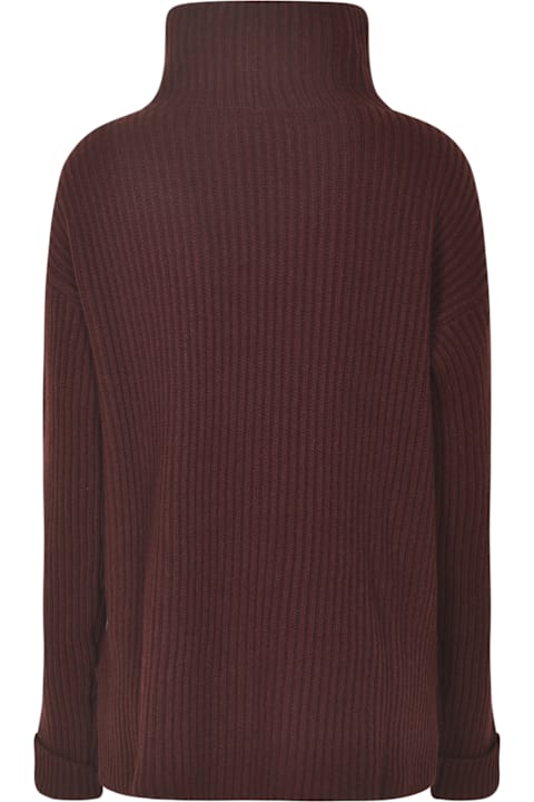 Base Sweaters for Women Base Wide High-neck Plain Knit Pullover