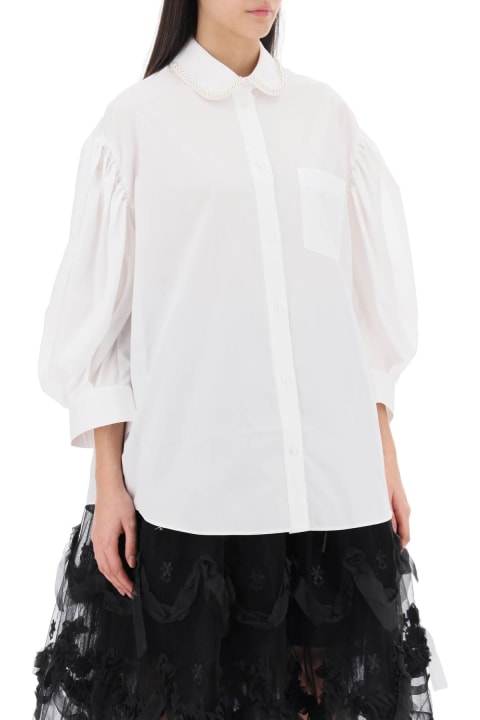 ウィメンズ Simone Rochaのトップス Simone Rocha Puff Sleeve Shirt With Embellishment