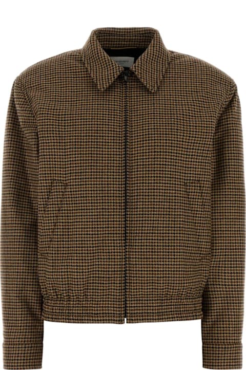 Saint Laurent Embroidered Wool Blend Jacket