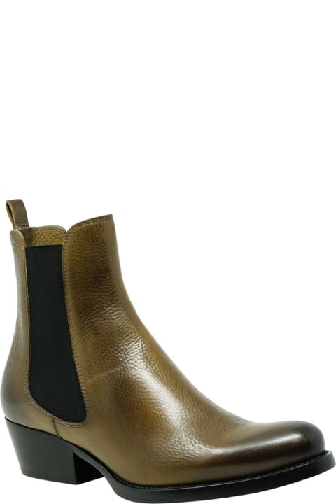Fashion for Women Sartore Sartore Sr421001 Toscano Green Olive Leather Ankle Boots