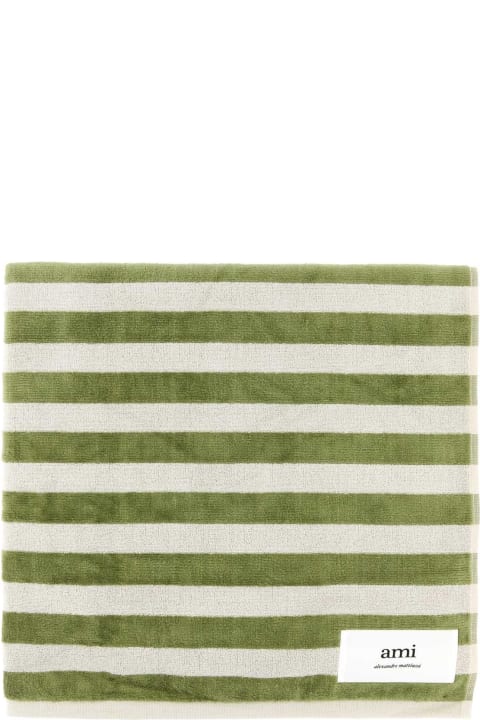 メンズ Ami Alexandre Mattiussiの水着 Ami Alexandre Mattiussi Embroidered Terry Fabric Beach Towel