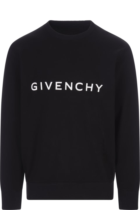 Fashion for Women Givenchy Givenchy Archetype Slim Sweatshirt In Black Gauzed Fabric