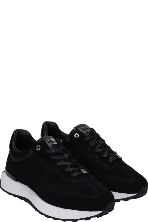 Giv Runner Sneakers In Black Leather