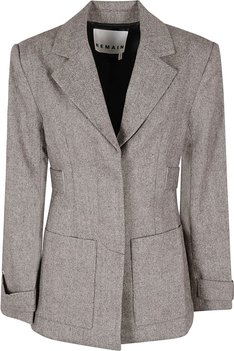 REMAIN Birger Christensen Coats & Jackets for Women REMAIN Birger Christensen Herringbone Ring Blazer