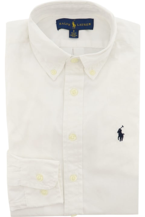 Polo Ralph Lauren Shirts for Boys Polo Ralph Lauren Custom Fit Top Shirt Pinpoint Oxford