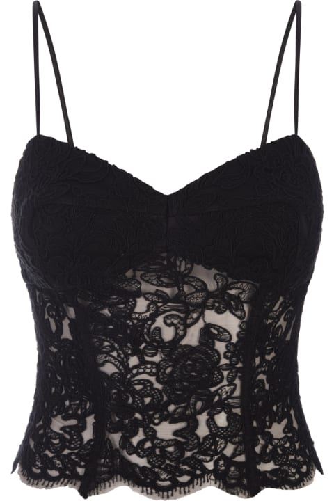 Ermanno Scervino Underwear & Nightwear for Women Ermanno Scervino Black Bustier Top With Lace