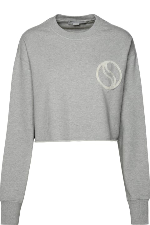 Stella McCartney Fleeces & Tracksuits for Women Stella McCartney 's-wave' Grey Organic Cotton Sweatshirt