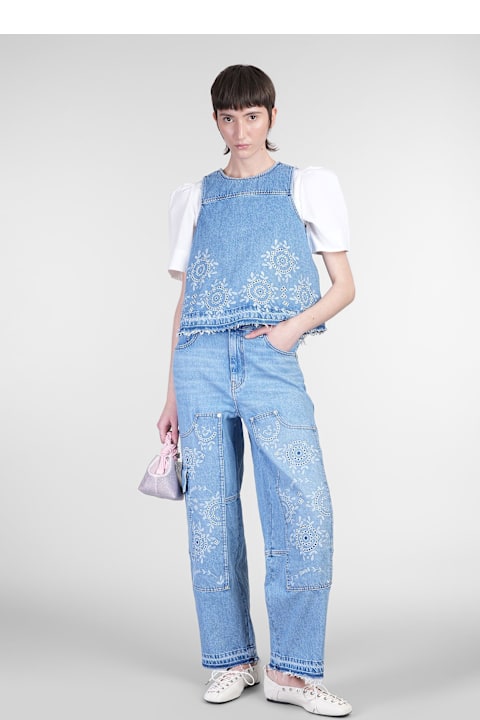 Ganni for Women Ganni Jeans In Blue Cotton