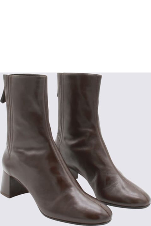 Aquazzura for Kids Aquazzura Brown Leather Saint Honore Boots