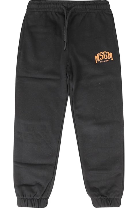 Bottoms for Boys MSGM Logo Printed Drawstring Pants