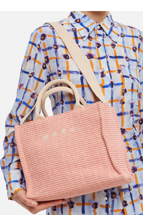 Marni Bags for Women Marni Small Raffia Basket Tote Bag