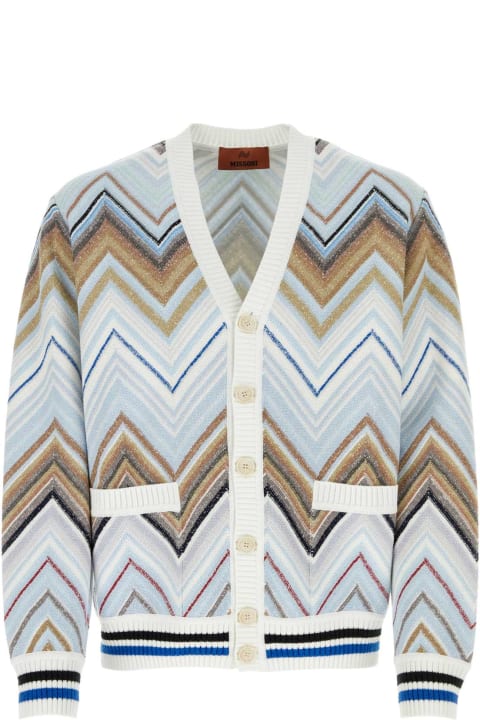 Missoni Sweaters for Men Missoni Embroidered Cotton Blend Cardigan