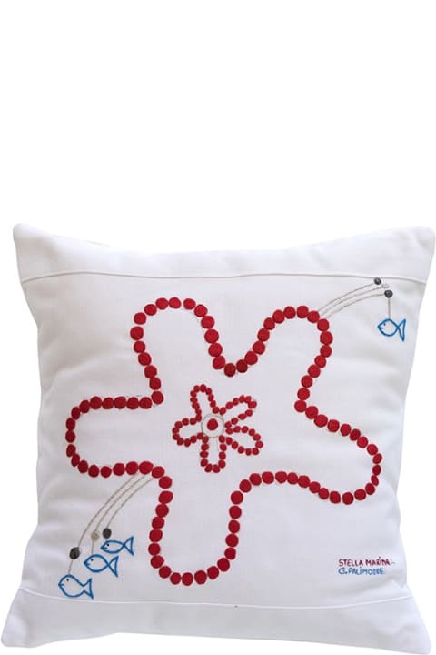 インテリア Le Botteghe su Gologone Cushions Embroidered 50x50 Cm