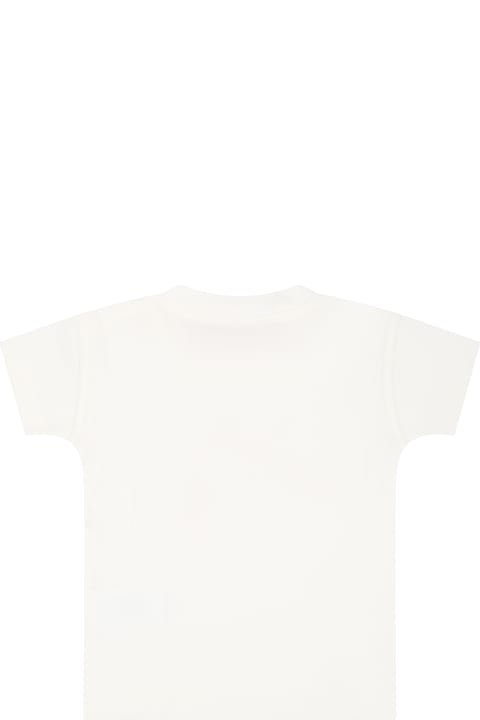 Bonpoint Topwear for Baby Boys Bonpoint White T-shirt For Baby Girl With Iconic Cherries