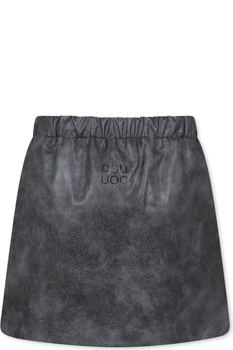 Douuod Bottoms for Girls Douuod Grey Skirt For Girl With Logo