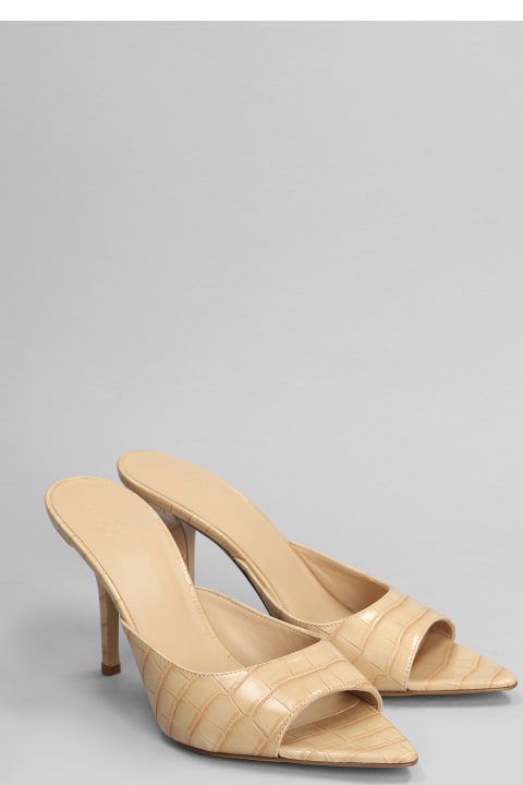 GIA BORGHINI Sandals for Women GIA BORGHINI Perni 04 Slipper-mule In Beige Leather