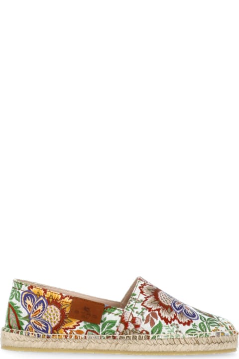 Flat Shoes for Women Etro Espadrillas With Floral Pattern
