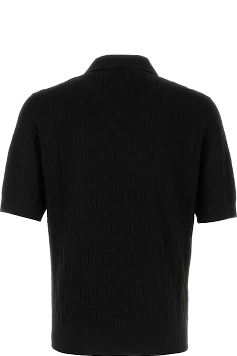 Dolce & Gabbana for Homeware Dolce & Gabbana Black Stretch Silk Blend Polo Shirt