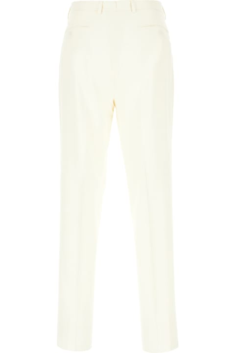 Zegna for Women Zegna Cream Wool Pants