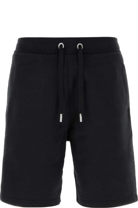 Ami Alexandre Mattiussi Pants for Men Ami Alexandre Mattiussi Black Stretch Cotton Bermuda Shorts