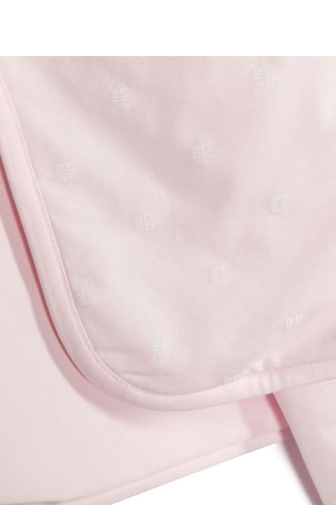Givenchyのベビーガールズ Givenchy Givenchy Coperta Rosa In Cotone Baby Girl