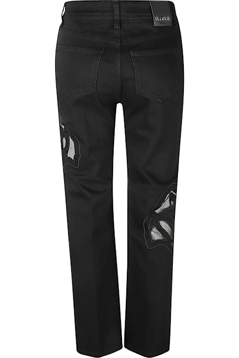 Blugirl Clothing for Women Blugirl Lace Rose Paneled Jeans