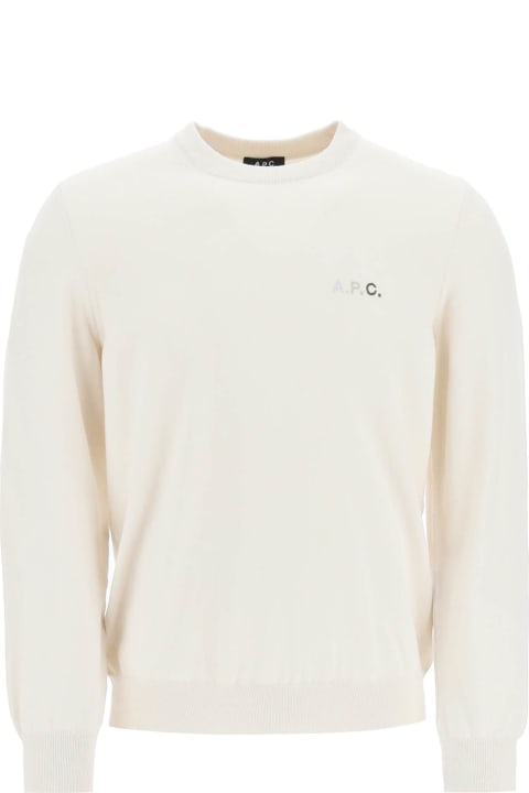 A.P.C. for Women A.P.C. Grey Crewneck Sweater With Mini Logo