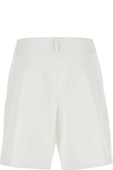 メンズ新着アイテム Valentino Garavani White Cotton Bermuda Shorts