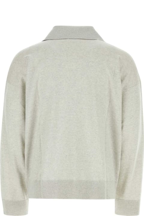 Clothing Sale for Men Bottega Veneta Melange Light Grey Wool Sweater