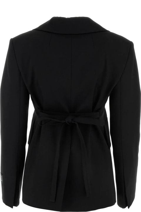 Patou Coats & Jackets for Women Patou Black Stretch Wool Blazer