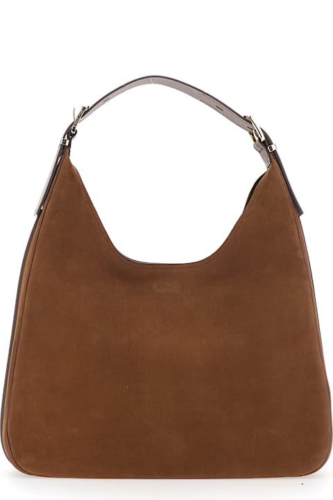 MICHAEL Michael Kors for Men MICHAEL Michael Kors Brown Shoulder Bag With Logo Lettering On The Front In Leather Woman