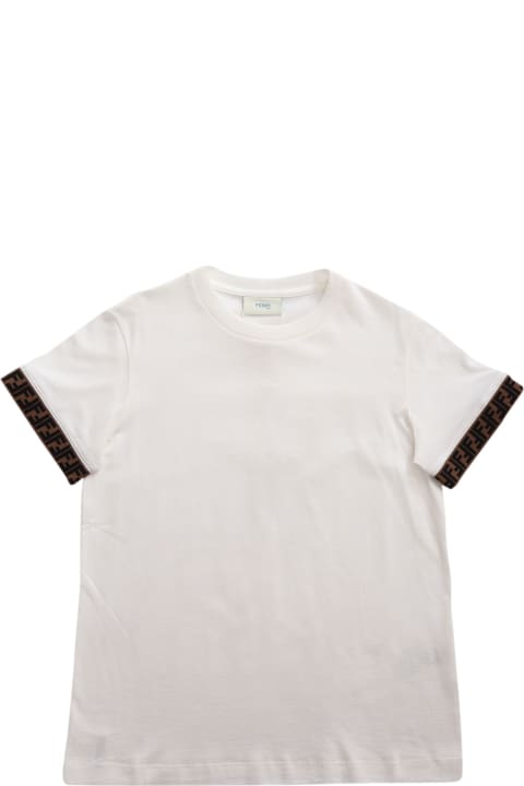 Fendi T-Shirts & Polo Shirts for Girls Fendi Ff Edges T-shirt
