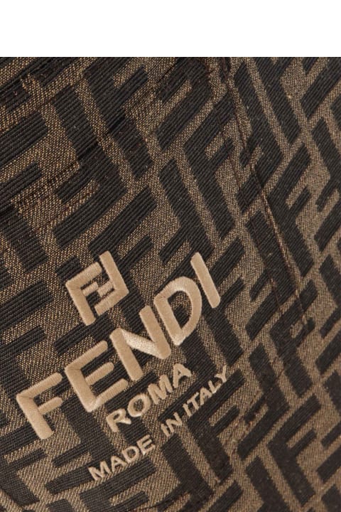 Fendi for Kids Fendi Ff Brown Canvas Shorts